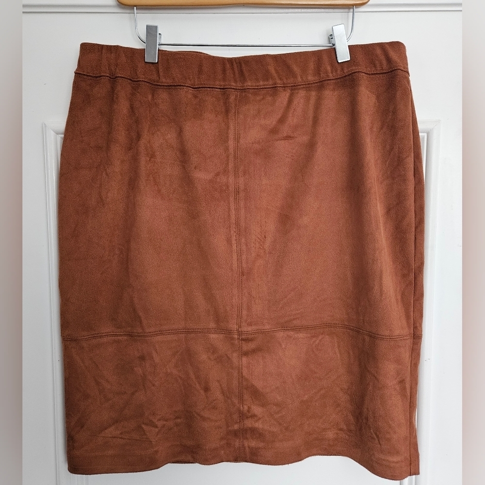 Laura Petites faux suede pencil‎ skirt